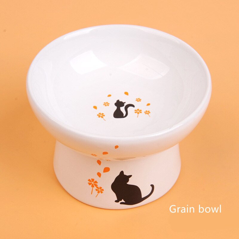 Cartoon Ceramic Pet Feeder Bowl