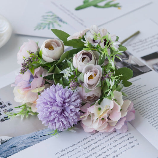 Artificial Flowers Bride Holding Bouquet Wedding Home Decoration Accessories