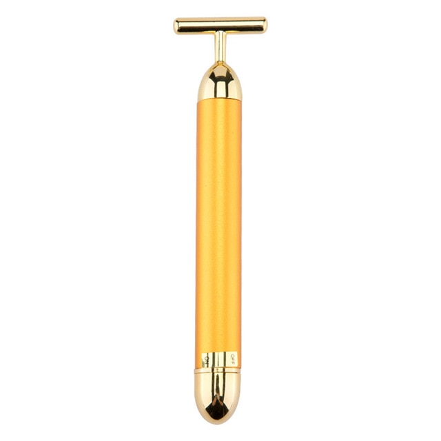 Gold Face Lift Bar Roller Vibration Slimming Massager Facial